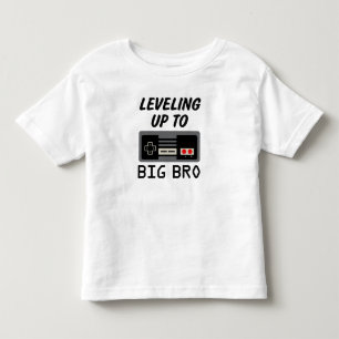 Camiseta Infantil Nivelamento até o irmão grande do jogo de vídeo