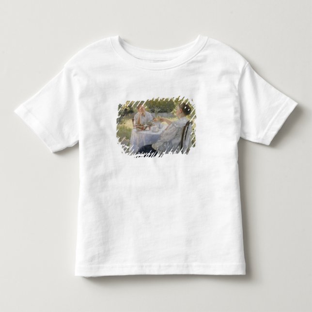 Camiseta Infantil No jardim, 1911 (Frente)