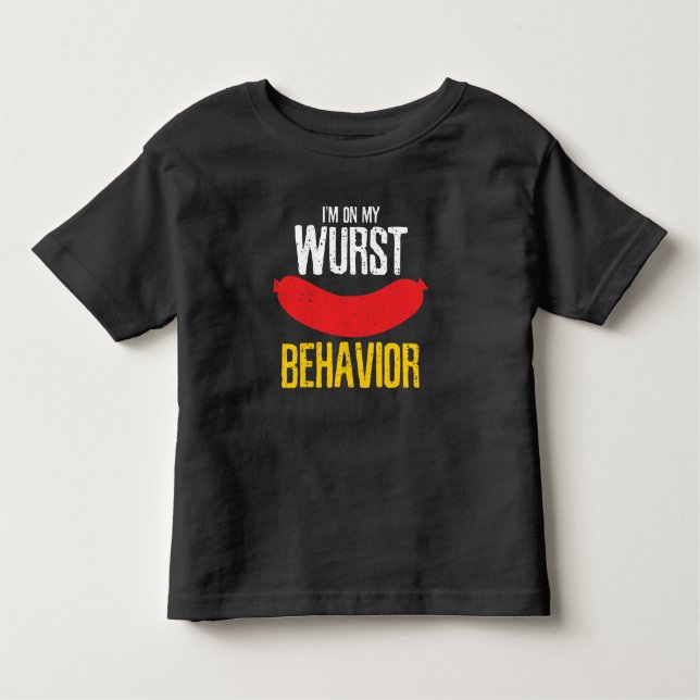 Camiseta Infantil No Meu Comportamento Wurst Oktoberfest (Frente)