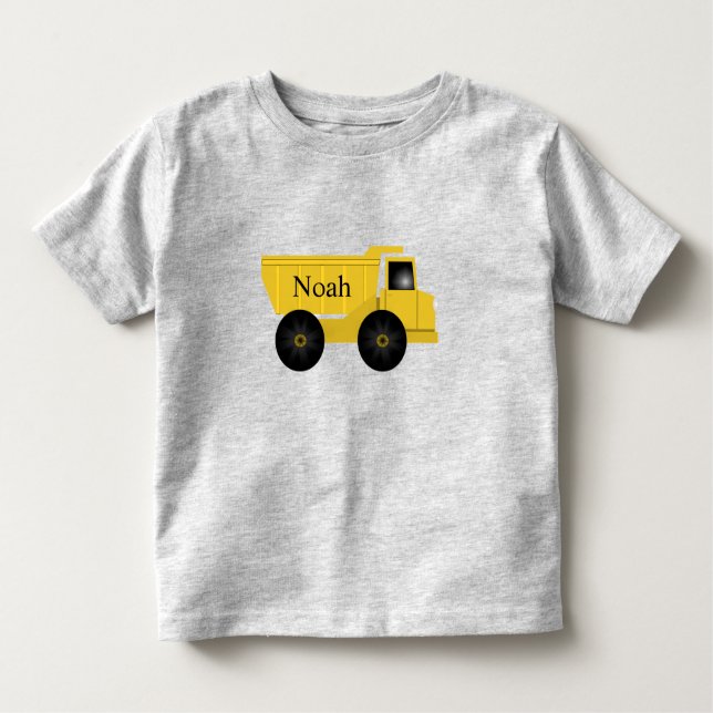 Camiseta Infantil Noah Personalized Dump Truck  (Frente)