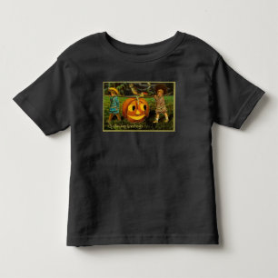 Camiseta Infantil Noite de Colheita do Jack-o-Lantern do Halloween p