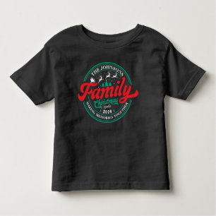 Camiseta Infantil Nome Correspondente do Grupo de Natal da Família P