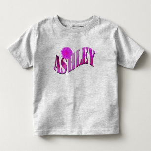 Camiseta Infantil Nome das Garotas Rosa Ashley,