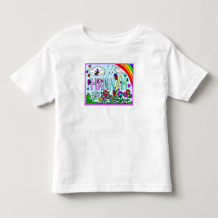 Camiseta Infantil Nome de Menina Hannah Flores Caprichosas, Arco-íri