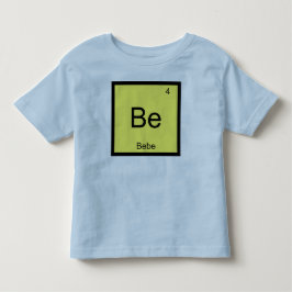 Camiseta Infantil Nome do Bebê Química Elemento Tabela Periódica