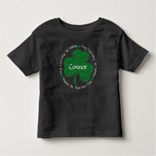 Camiseta Infantil Nome do costume do dia de St Patrick feliz