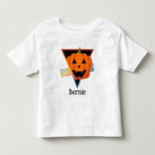 Camiseta Infantil Nome do Dia das Bruxas da Pumpkin Bonito Jack O La