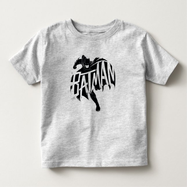 Camiseta Infantil Nome do Pincel de Tinta Batman (Frente)
