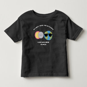 Camiseta Infantil Nome e data personalizados do Eclipse solar