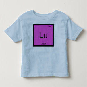 Camiseta Infantil Nome Lupe Elemento Químico Tabela Periódica