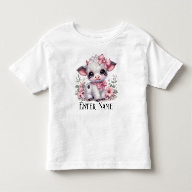 Camiseta Infantil Nome Personalizado Bebê Rosa Rosa Rosa Rosa Menina (Frente)