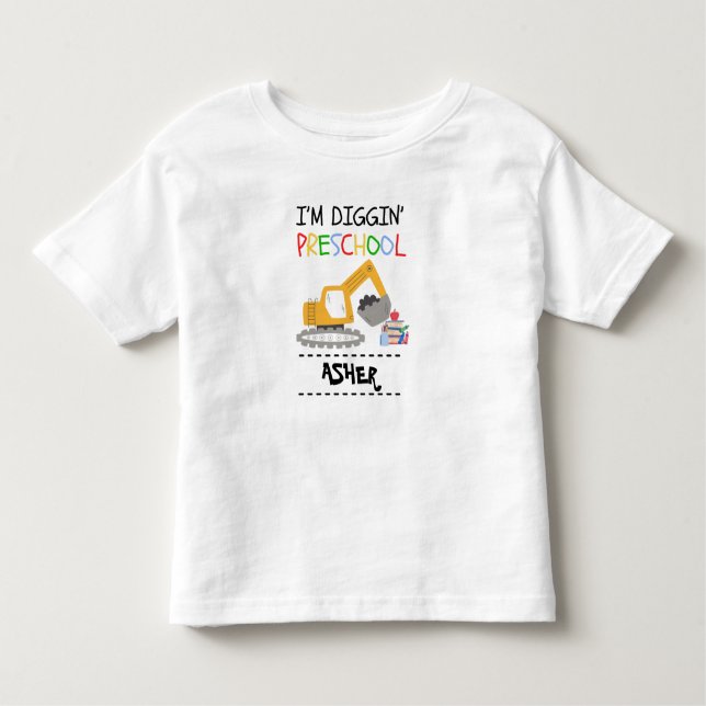 Camiseta Infantil Nome Personalizado Crianças Volta às Aulas  (Frente)