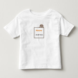Camiseta Infantil Nome Personalizado de Quadro Adorável para Cachorr
