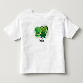 Camiseta Infantil Nome Personalizado Dia de São Patrício Trevo de Tr