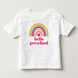 Camiseta Infantil Nome Personalizado do Arco-Arco Escolar de volta à