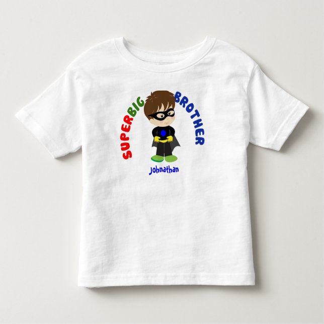 Camiseta Infantil Nome personalizado do super irmão tee (Frente)