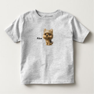 Camiseta Infantil Nome Personalizado do Yorkie Puppy