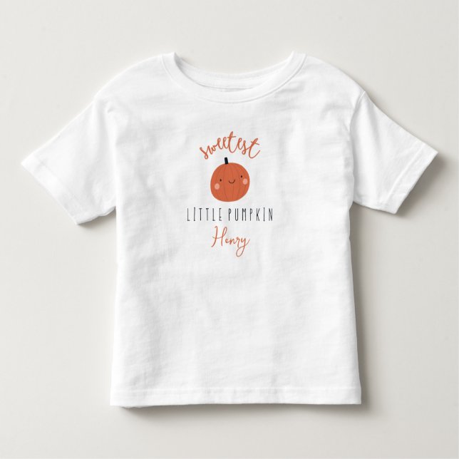 Camiseta Infantil nome personalizado mais doce de abóbora (Frente)
