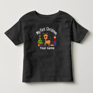 Camiseta Infantil Nome Personalizado Meu Primeiro Natal
