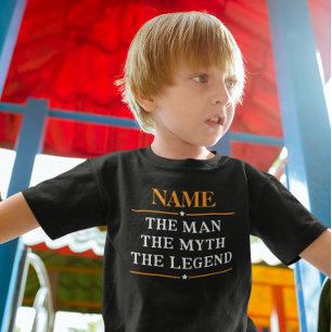 Camiseta Infantil Nome Personalizado O Homem O Mito A Legenda