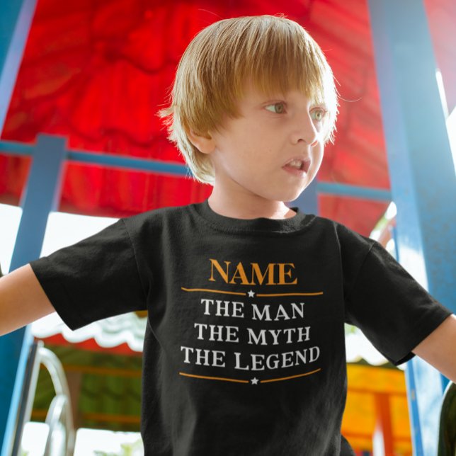 Camiseta Infantil Nome Personalizado O Homem O Mito A Legenda (Criador carregado)