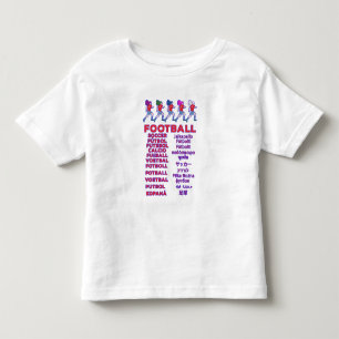 Camiseta Infantil Nomes Multilíngues de Futebol Feminino Mundial Fã 