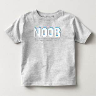 Camiseta Infantil Noob pixelated o t-shirt novo do irmão do gamer d