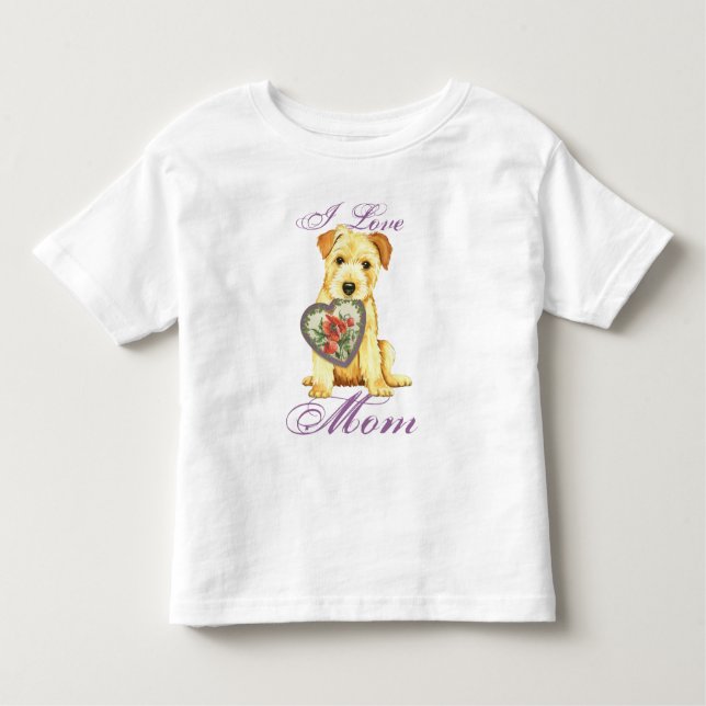 Camiseta Infantil Norfolk Terrier Heart Mãe (Frente)