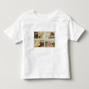 Camiseta Infantil North Carolina, Connecticut, West Virginia, Ohio