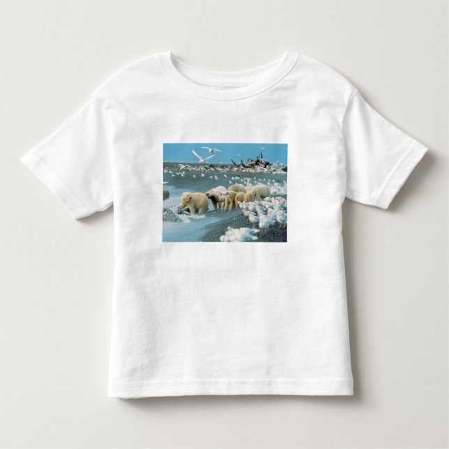 Camiseta Infantil North Slope, Alaska. Urso Polar (Frente)