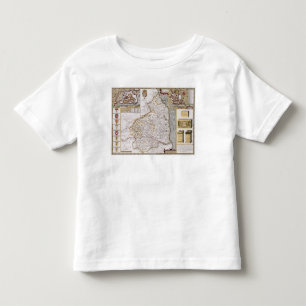 Camiseta Infantil Northumberland, gravado por Jodocus Hondius