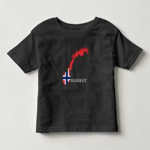 Camiseta Infantil Noruega - Bandeira da Noruega