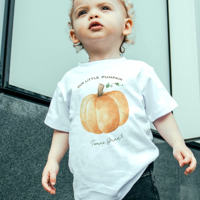 Camiseta Infantil Nossa Pequena Camisinha de Primeiro Aniversário (Our Little Pumpkin First Birthday T-Shirt
)