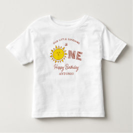 Camiseta Infantil Nossa Pequenina Sunshine é uma Primeira Festa de A