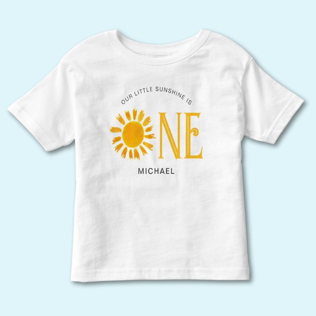 Camiseta Infantil Nosso Pequeno Sol Está Fazendo 1 Aninho  (Criador carregado)