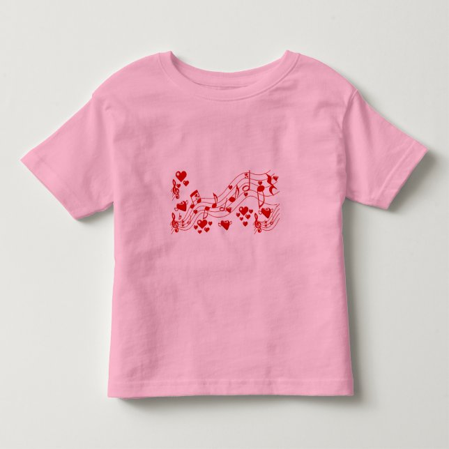 Camiseta Infantil Notas de Amor_ (Frente)