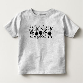 Camiseta Infantil Notas de Música de Cartoon