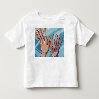 Camiseta Infantil nova e bela T-Shirt branca