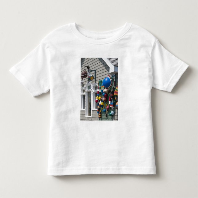 Camiseta Infantil Nova Escócia, Canadá. compro de boias em Blue Rock (Frente)