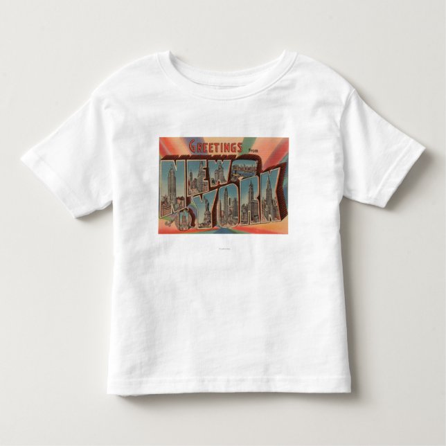 Camiseta Infantil Nova Iorque, New York - grandes cenas 2 da letra (Frente)