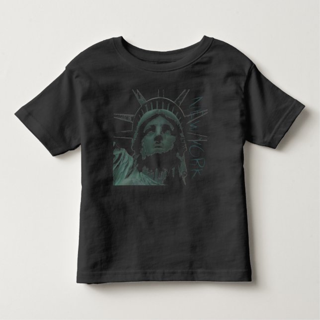 Camiseta Infantil Nova York Tuscamisa Estátua do Bebê da Liberdade (Frente)