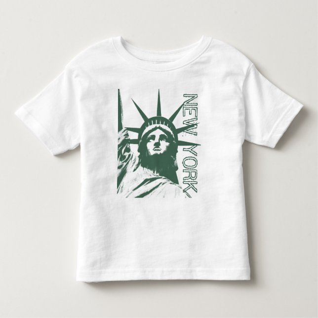 Camiseta Infantil Nova York Tuscamisa Estátua do Bebê da Liberdade (Frente)