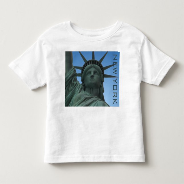 Camiseta Infantil Nova York Tuscamisa Estátua do Bebê da Liberdade (Frente)