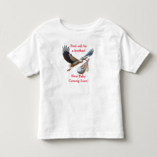 Camiseta Infantil Novo bebê, anúncio divertido de irmão ou irmã mais