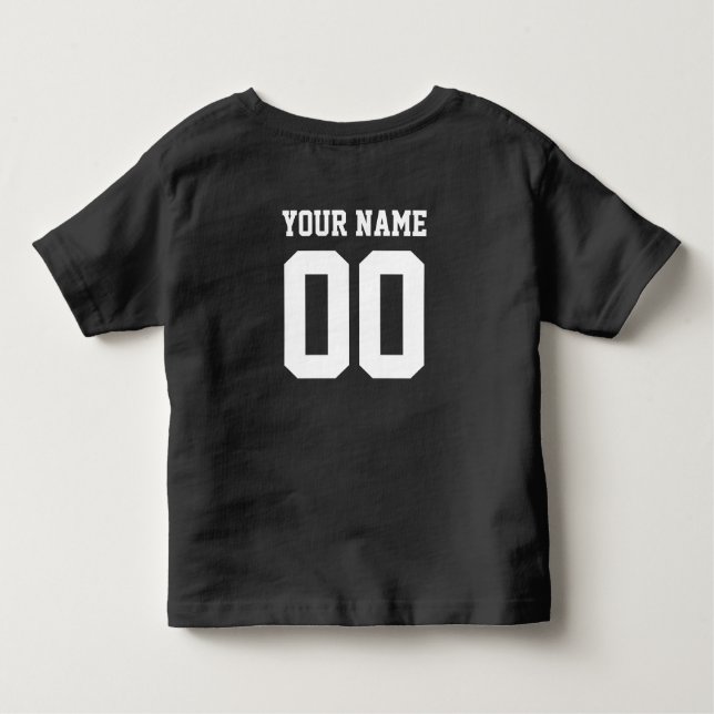 Camiseta Infantil Número de Nome Personalizado - Cubo (Verso)