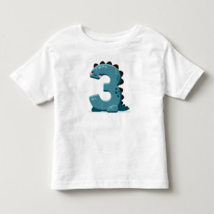 Camiseta Infantil Número do Dino Árvore