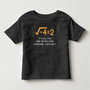 Camiseta Infantil Número imaginário Nerd Matemático Engraçado