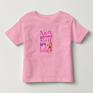Camiseta Infantil Nunca subestime uma garota com um presente Legal v