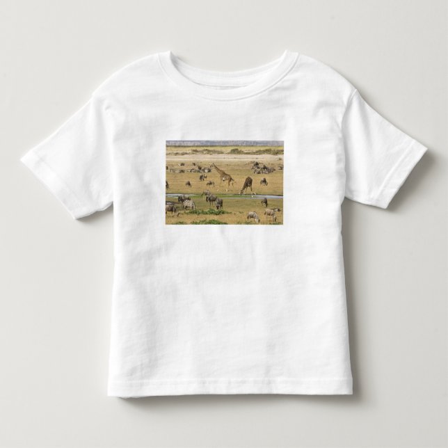 Camiseta Infantil Ñus, Zebras e Girafas (Frente)