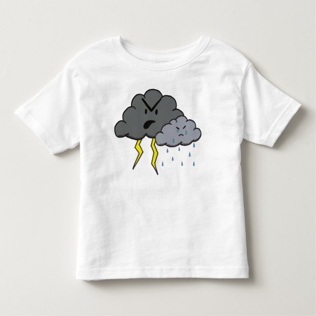 Camiseta Infantil Nuvem irritada (Frente)